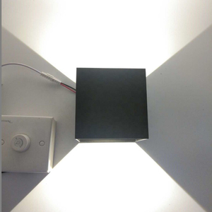 Nieuwe dimbare led wandlamp buiten waterdicht ip65 kubus wandlamp 12w moderne led wandlampen voor tuin
