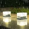 Kleurrijke zonne-verlichting ijsvormig licht buiten led-lichtmuur Zonne-tegellamp vierkante lamp ijsvormig decoratief licht zonne-begraven lamp IP65 waterdichte stap buitendecoratie