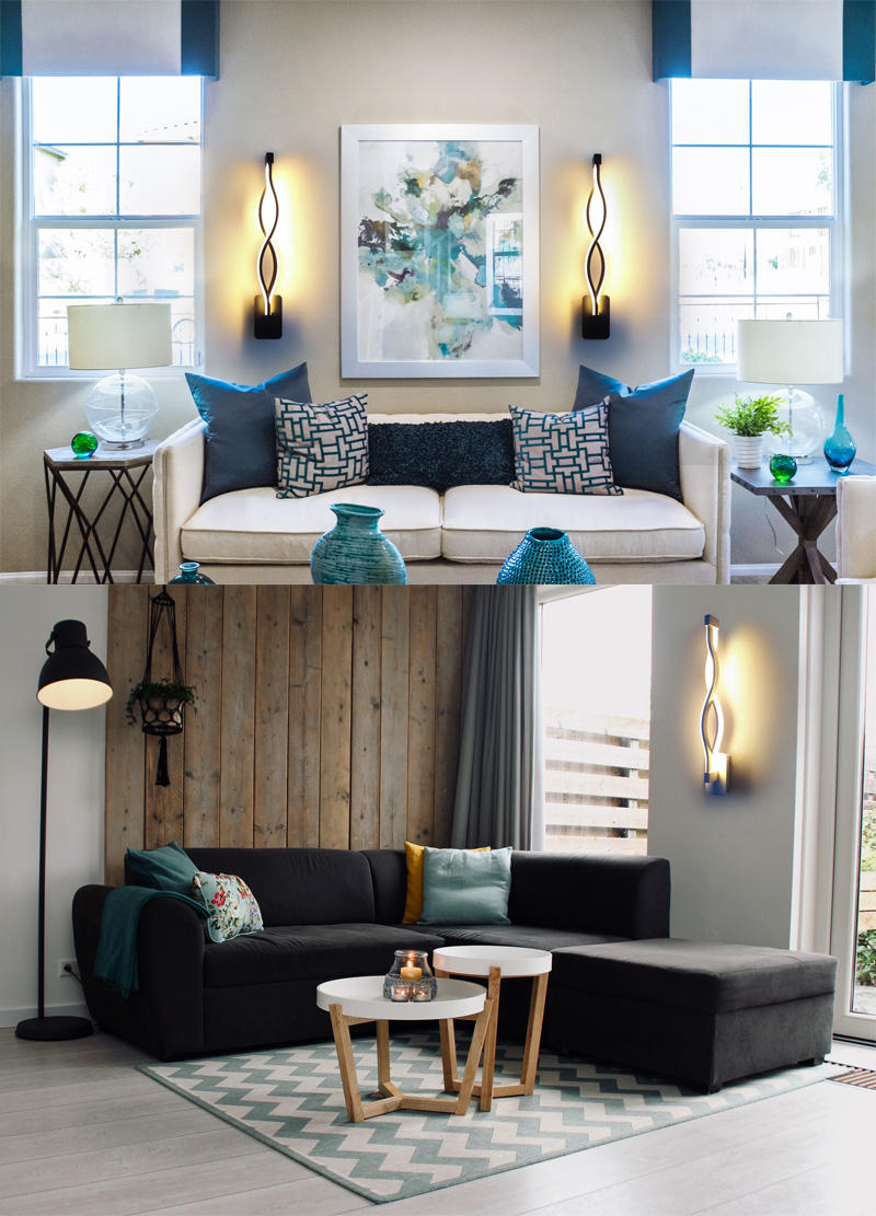 Moderne slaapkamerlamp Lange golf wandlamp en hoogwaardig led-nachtlampje met fabrieksprijs