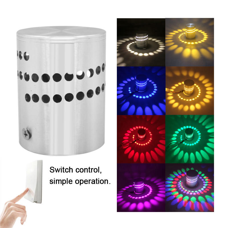 Gemengd licht Hoogwaardige wandlamp met spiraalgat en kleurrijke binnenverlichting voor decoratie in de woonkamer