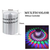 Wandmontage Spiraal Gat 3W RGB met Controller Led Wandlamp Binnen voor Hotelkamer Decoratieve Wandlamp