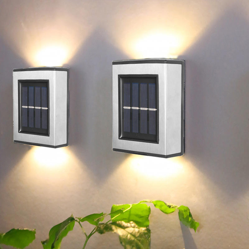 Hot Selling Mooie Zwarte Waterdichte IP65 Solar Wandlamp Outdoor Trap Gang Licht Voor Tuin Decoratieve Wandlamp