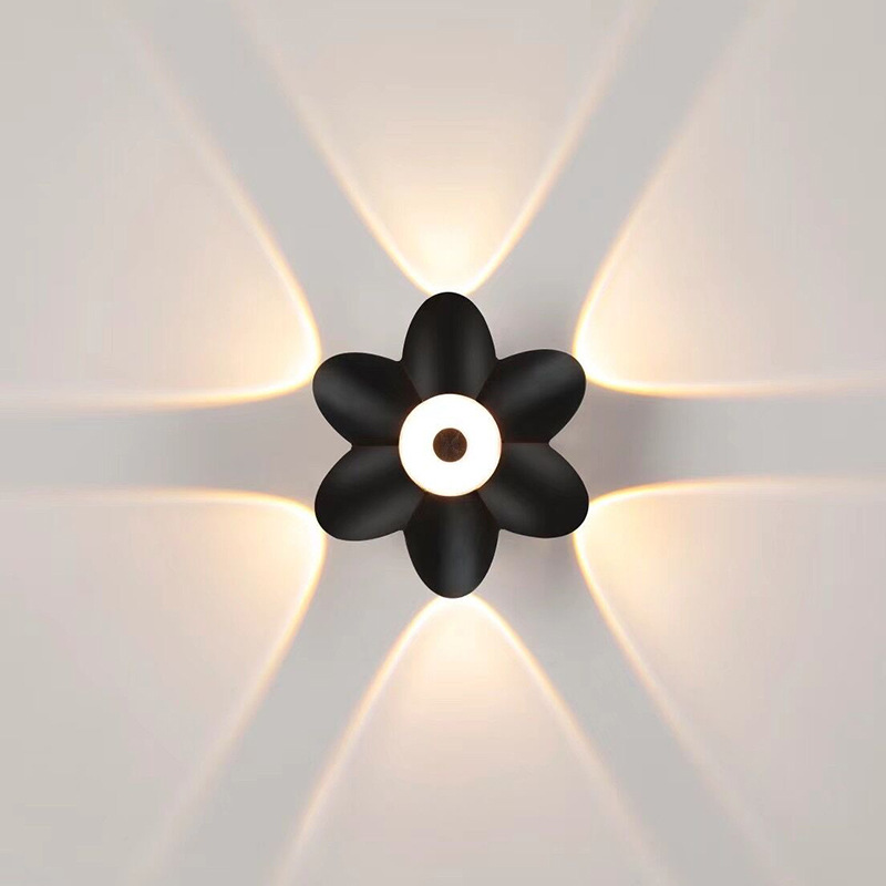 LED Outdoor Wandlamp Up Down Lichtgevende Wanddecoratie Spotlight Lotus Villa Gang Balkon Gang Achtergrond Wandlamp