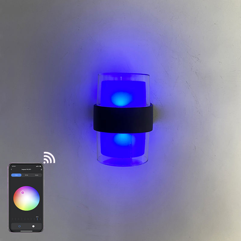 2023 intelligente wandlamp LED intelligente wandlamp IP65 waterdichte kleurrijke modieuze decoratieve wandlamp Tuya