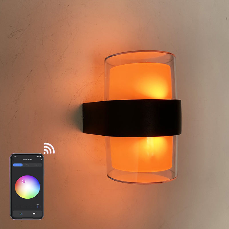 2023 intelligente wandlamp LED intelligente wandlamp IP65 waterdichte kleurrijke modieuze decoratieve wandlamp Tuya