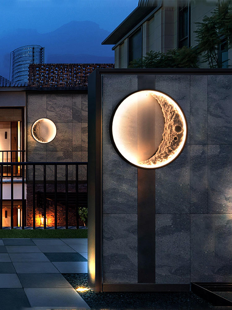 Moderne wandlamp voor thuis binnenshuis woonkamer slaapkamer gang hotel kunst muurschildering verlichting universum led maan wandlamp aan de muur gemonteerd