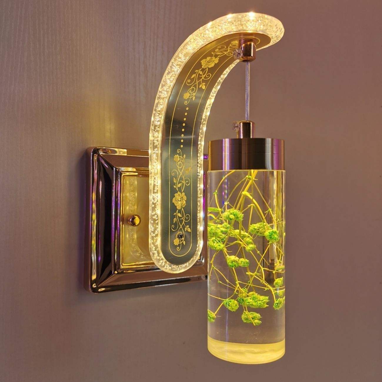 2022 12W Led Indoor Wandlamp Voor Slaapkamer Nachtkastje Decoratie Echte Bloem Wandlamp Trap Lamp Nachtlampje voor Woonkamer