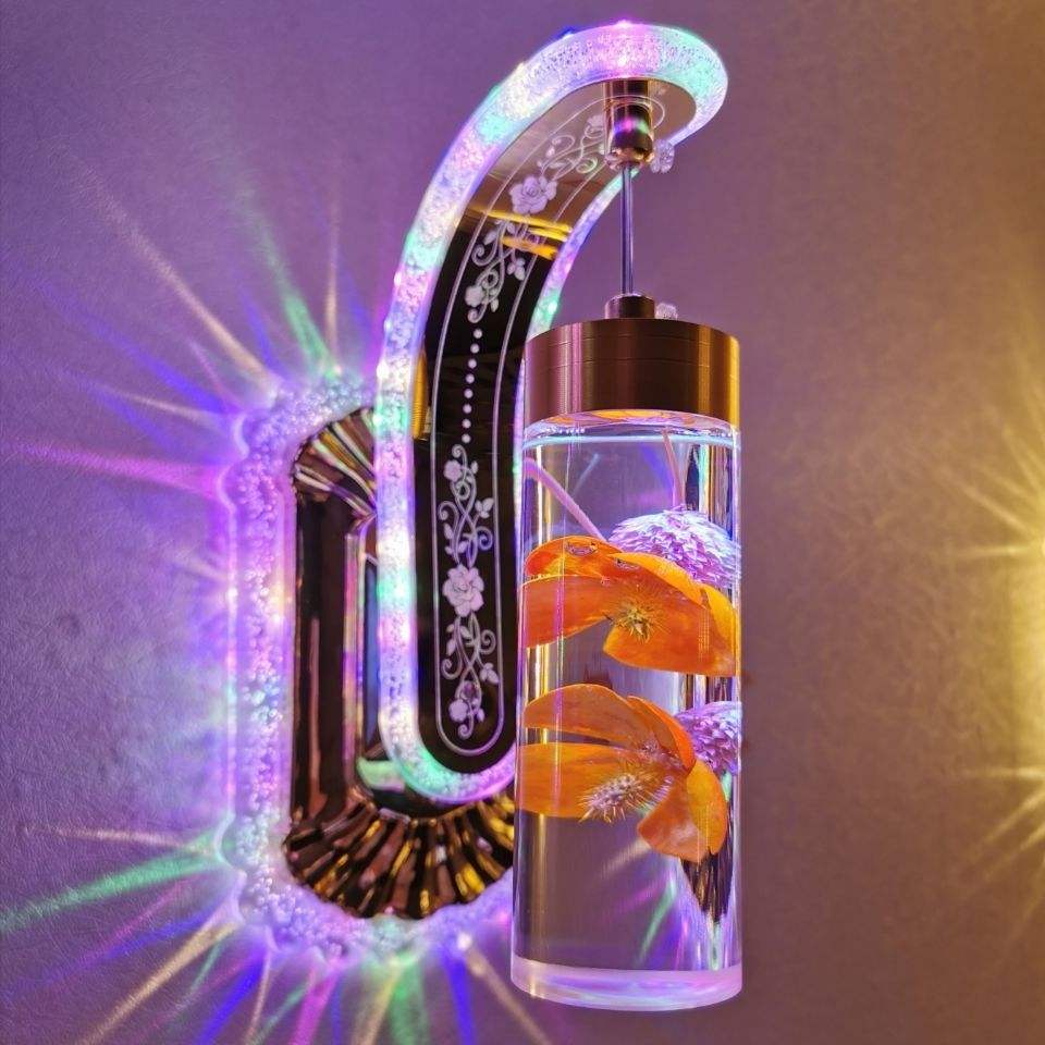2022 12W Led Indoor Wandlamp Voor Slaapkamer Nachtkastje Decoratie Echte Bloem Wandlamp Trap Lamp Nachtlampje voor Woonkamer