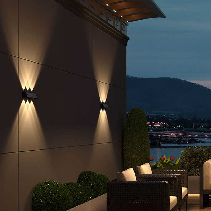 Nieuw buiten waterdicht zonne-licht huis tuin villa buitenmuur schijnwerper super heldere wandlamp decoratief licht muurwas