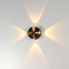 IP65 Kubus Verstelbare Opbouw Outdoor Led-verlichting, Outdoor Waterdichte LED wandlamp zwart en goud wandlamp