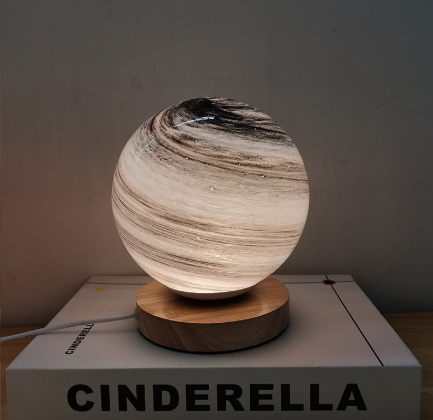Planeet glazen lamp maan Planeet lamp decoratie slaapkamer nachtkastje nachtlampje Creatief verjaardagscadeau oplaadbaar bureaulamp tafellamp