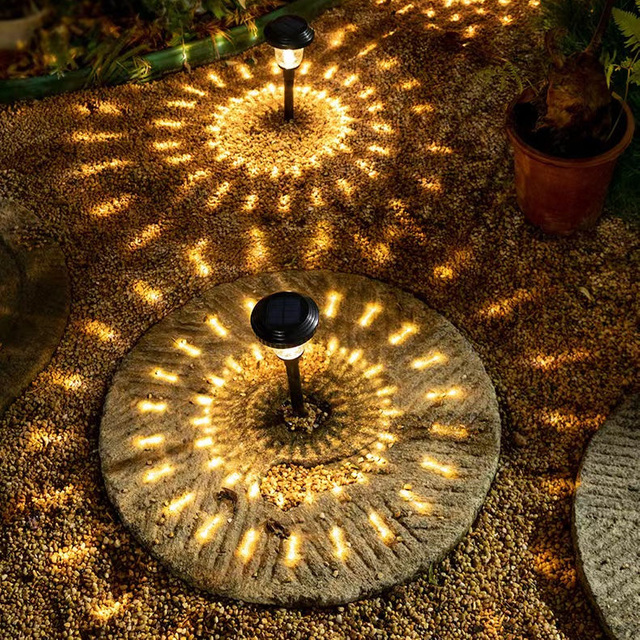 Solar gazon lamp glas licht tuin landschap decoratie geplaatst pad lamp monokristallijn polysilicium 600mah 1000MA batterij