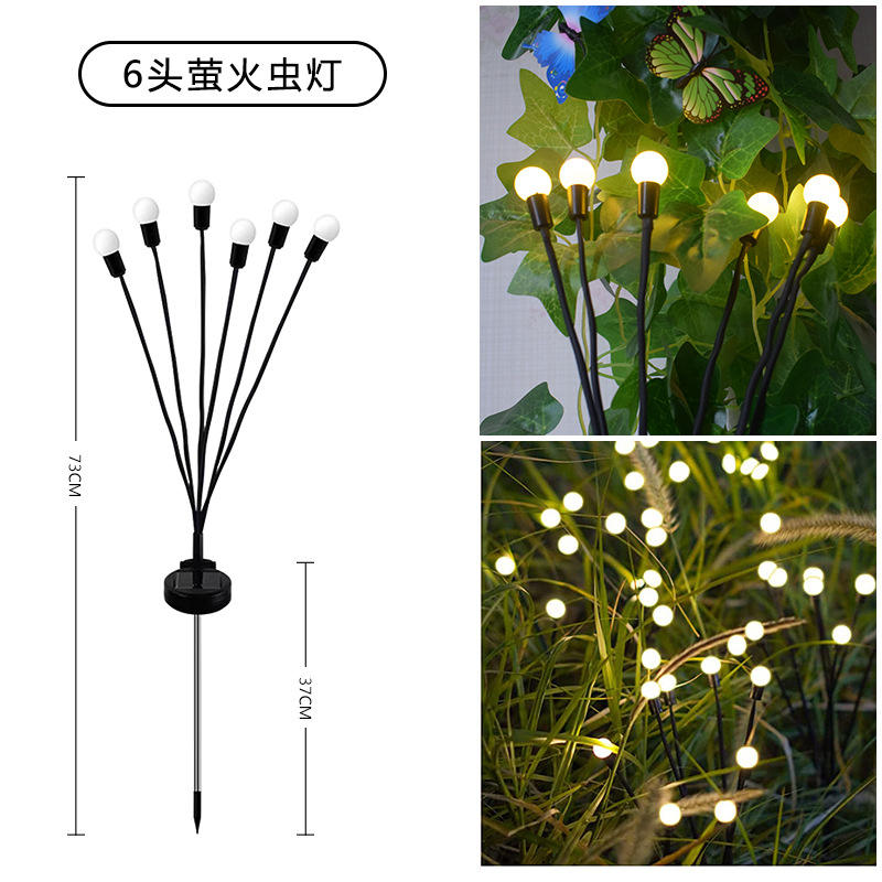 Firefly solar lamp Grass solar lamp led solar light Buitentuin decoratieve landschapsverlichting multi-kleur veranderende zonne-energie LED bloemverlichting voor tuin
