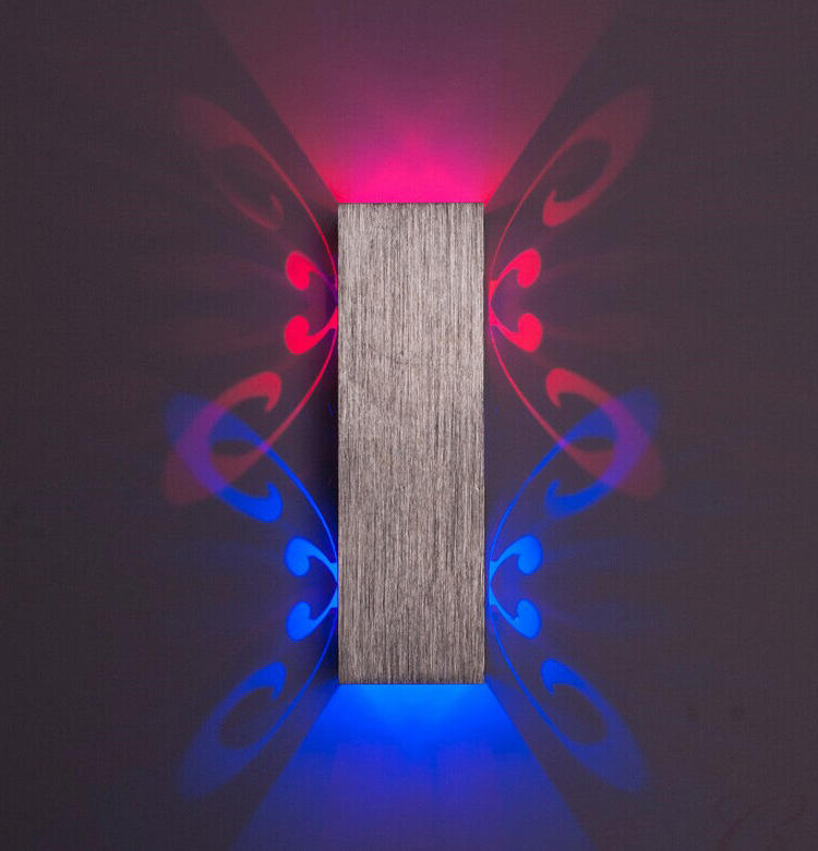 Hoogwaardige aluminium lamp 6W wandlamp voor binnen 2W vlinderwandlampen met afstandsbediening nachtlampje led Nachtkastje muur 