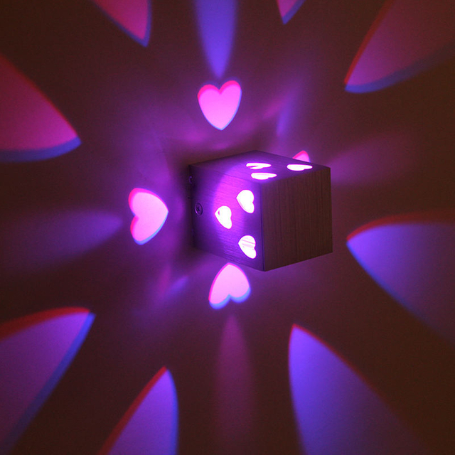 Hartvormige LED Wandlamp afstandsbediening wandlamp slaapkamer wandlampen Woonkamer Kapperszaak Hoge Kwaliteit Goedkope Prijs Hoge Kwaliteit