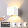 Vierkante led-wandlampen buiten gangpad dimbare veelkleurige up-down lamp met bewegingssensor voor muur KTV-bar slaapkamer
