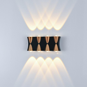 8W LED Wandlamp Waterdicht IP65 Aluminium Tuin Wandlamp Sterk Licht Goud Zwart Wit Licht Binnen Buiten