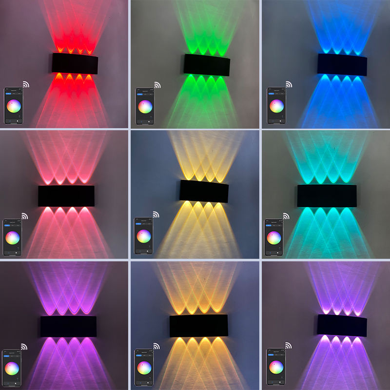 Nieuwste Tuya 9W/12W Wandlamp Licht App Controle Smart Outdoor Verlichting Acryl Wandmontage Licht led Smart Wandlampen Blaker