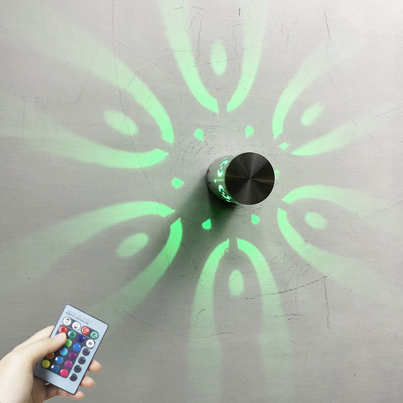 Nieuwe RGB led-lamp met controller mooie hoge kwaliteit goedkope prijs nachtlampje Spiraalgat RGB LED Wandlamp Licht