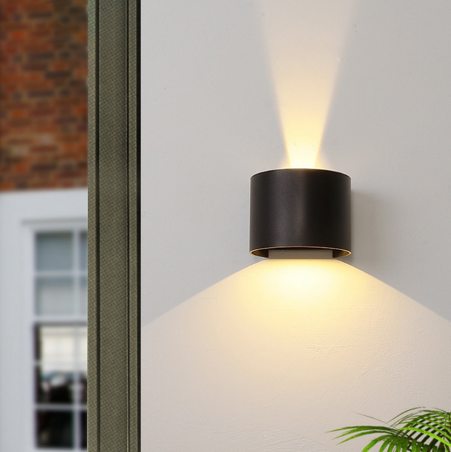 Bewegingssensor 12W LED Wandkandelaar Waterdicht IP65 Veranda Tuin Up En Down Wandlamp Halfronde Waterdichte Wandlamp
