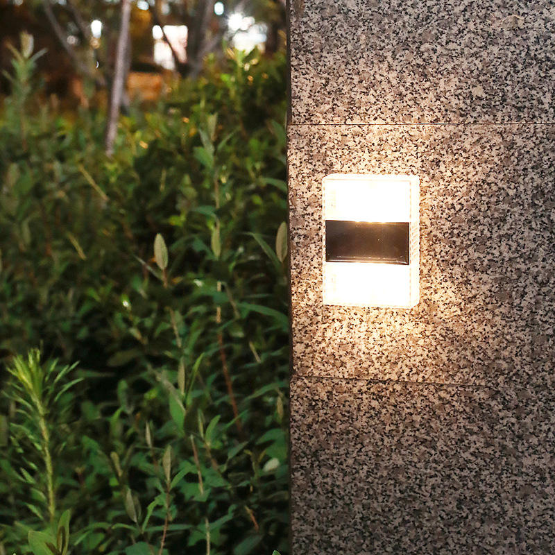 6LED Solar Transparante Wandlamp Nachtlampje Buiten IP65 Waterdicht Licht voor Huisdecoratie Binnenplaats Licht