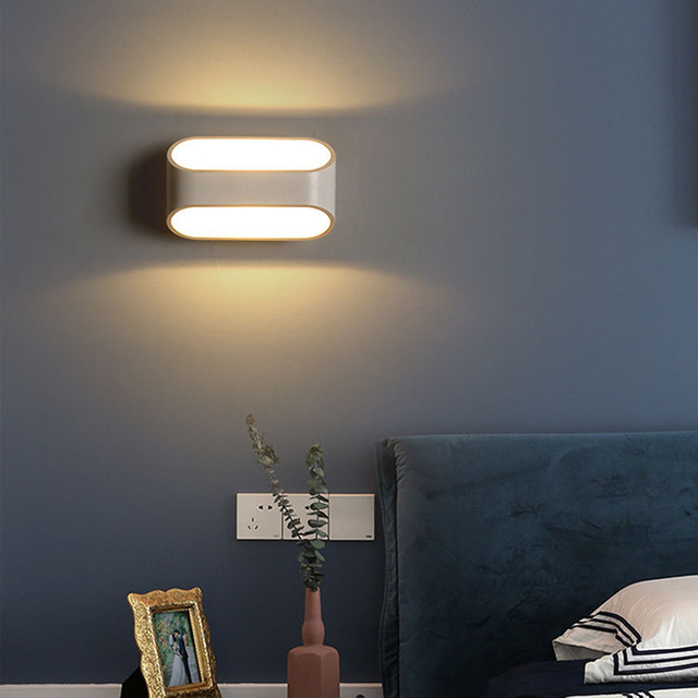 Nieuwe witte aluminium 5W RGB wandlamp Up and Down indoor wandlamp diy kleur met controller indoor wandlamp RGB wandlamp