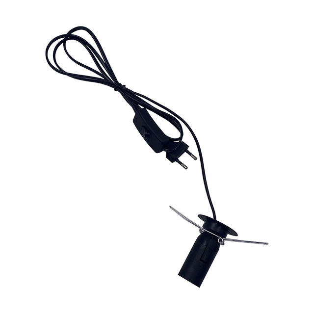 E14 fitting europese hanglamphouder met aan uit schakelaar eu plug vintage draadverlenging e14 lampvoet