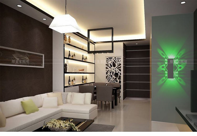 Decoratieve Led Lamp Dubbele Vlinder Wandlamp En Binnen Nachtlampje. LED Licht Binnen Licht Lamp Decoratieve Goederen