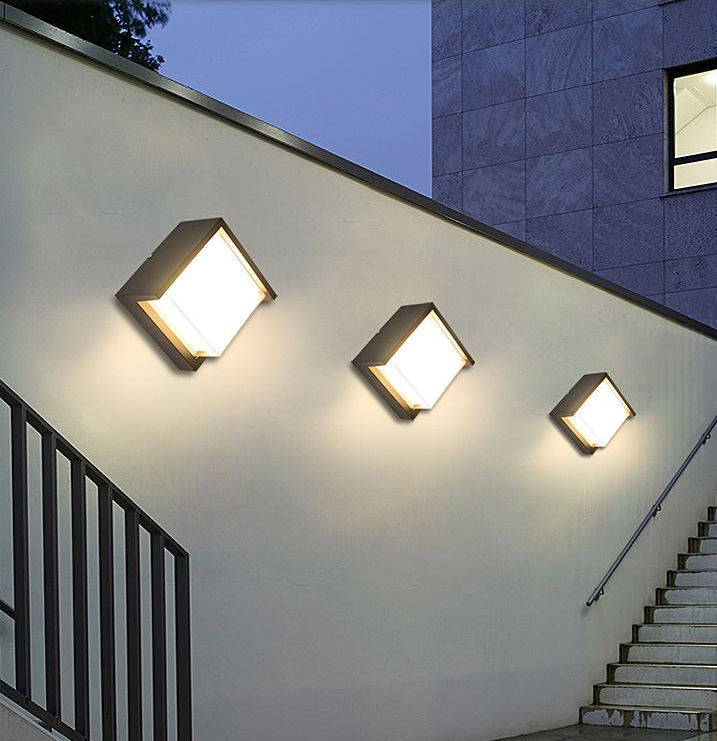 Waterdichte Led Wandlamp Tuin Outdoor Decoratie Voordeur Verlichting Blaker AC85-260V Armatuur Zwart Lampenkap Armatuur