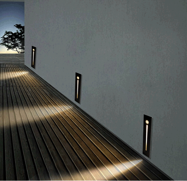 Verzonken LED-anker buitentrapladder traplicht lange strip muur aluminium nachtlampje hoek interieur trapverlichting binnentrap