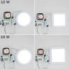 Ultra Dunne Led-paneel Downlight echte volledige watt 3W 4W 6W 9W 12W 15W 18W 24W Ronde/Vierkante LED Plafond Inbouwlamp