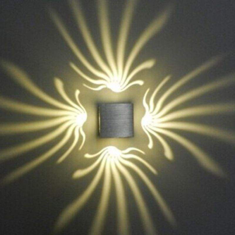 3W Aluminium Fancy RGB met Controller Wandlamp voor Art Gallery Decoration Front Balkon Led Wandlamp 