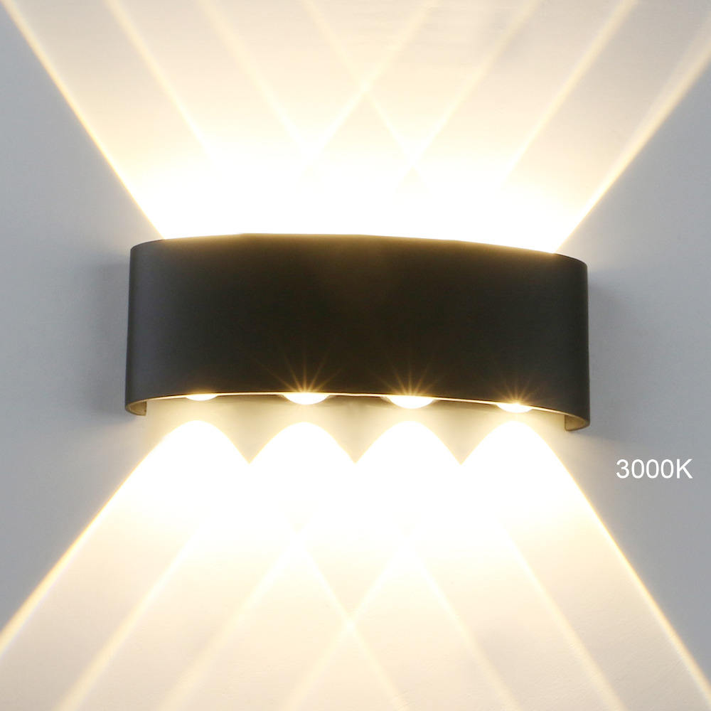 8W waterdichte buitenwandlamp COB aluminium moderne wandlamp voor in de tuin