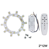 2x24W LED-plafondverlichting 2.4G WIFI mobiele telefoonverbinding afstandsbediening voor woonkamer keuken plafondlamp
