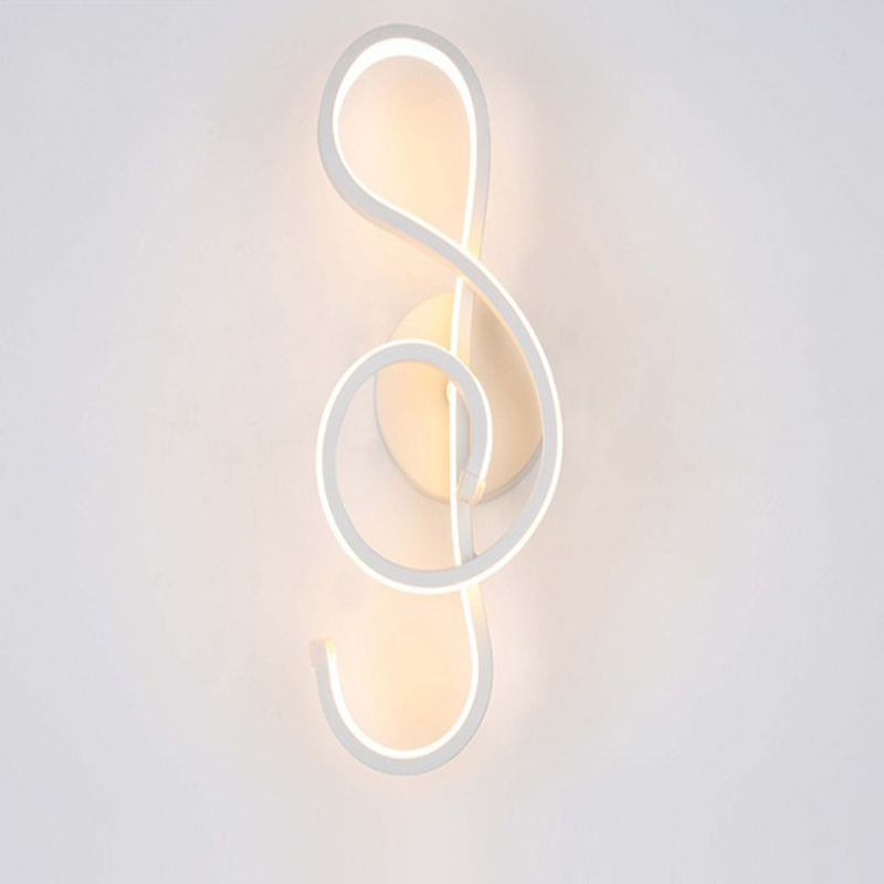 Muzieknoot Moderne Minimalistische Stijl Aluminium Decoratieve LED Wandkandelaar Creatieve Slaapkamer Woonkamer Gang Gangpad Wandlamp