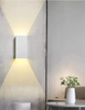 12W led-wandlamp buiten LED-wandkandelaar IP65 waterdichte vierkante metalen schotverlichting