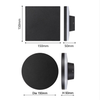 Ronde vierkante buiten zwarte design 10W led-wandlamp voor tuindecoratie