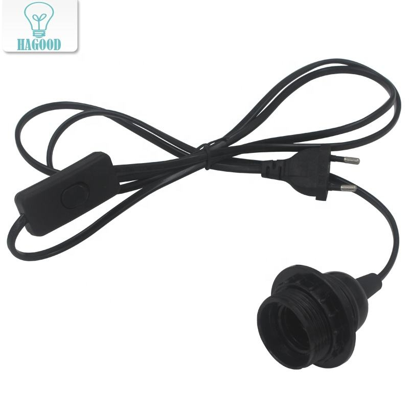 1.8 M Netsnoer Kabel E27 Hanglamp Houder EU Plug 303 Schakelaar 250 V 4A voor Opknoping Lamp LED Bulb Socket huishoudelijke geschikt