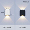 Buiten Verstelbare Up Down Step Gang Cube Cilinder Tuin Hotel Waterdichte Cob Led Wandlampen 220V Verlichting Up En Down