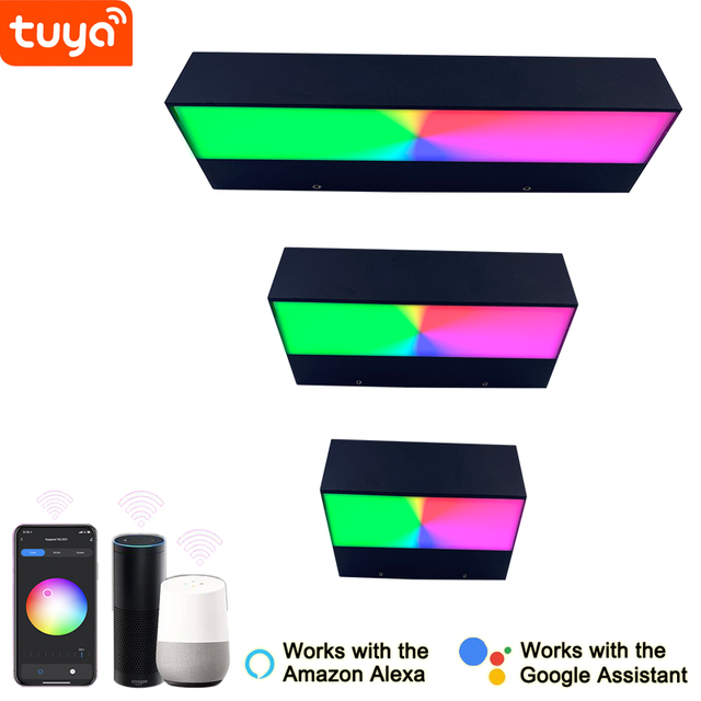 9W slimme wandlamp app-gestuurd led-licht app-gestuurde verlichting mobiel TUYA APP-bediening LED-wandlamp waterdichte rechthoekige buitenwandlamp