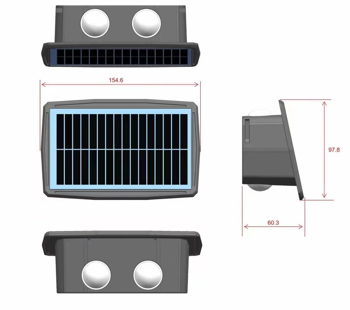 Zonne-schijnwerper Foco LED-lamp Waterdichte zonne-verlichting Apparaten Schijnwerpers Muur Tuin Zonne-verlichting Buiten