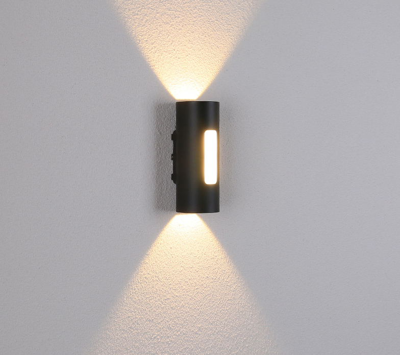 Zwart Wit Decoratie Applique Murale Led Vierkant Rond Op en neer Licht Ip65 Waterdicht Naast Led Cilinder Licht Wandlamp