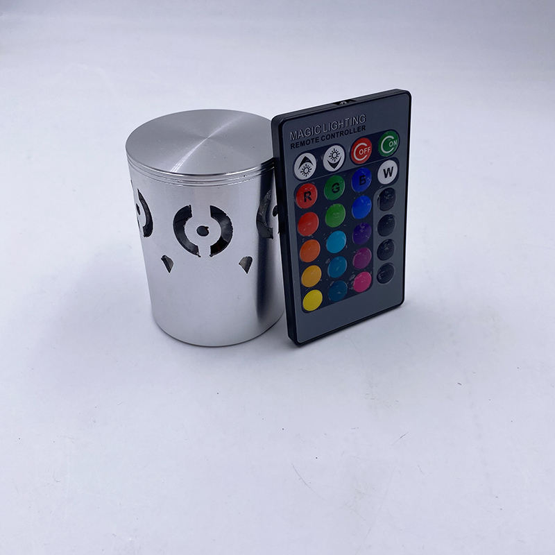 RGB Spiraal Gat Led Wandlamp 3W Dimbare Spiraal Lamp Met Afstandsbediening Oppervlak Installeren Mini Licht Voor game Room Bar NIEUWE