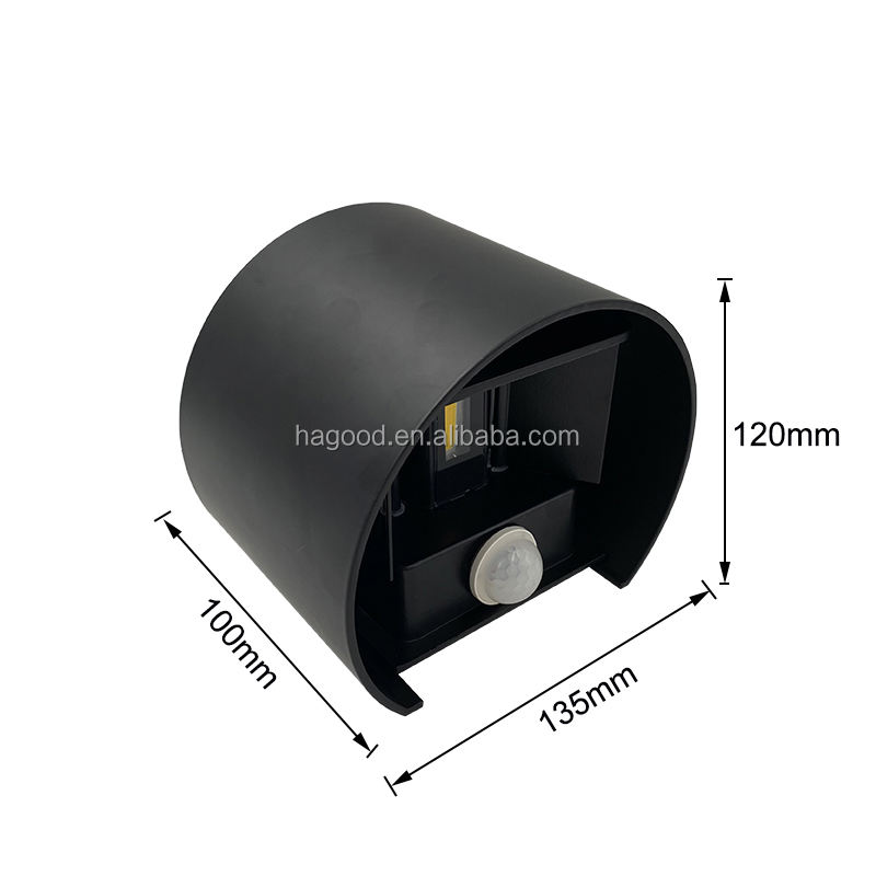 Waterdichte halfronde design led-wandlamp 6W buitenverlichting met fabrieksprijs armaturen schansen lichte lamp