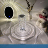 Amazon Luxe Acryl Moderne Transparante Led Touch Control Kristal Nachtkastje Lamp Licht Oplaadbaar Romantisch Diner Licht