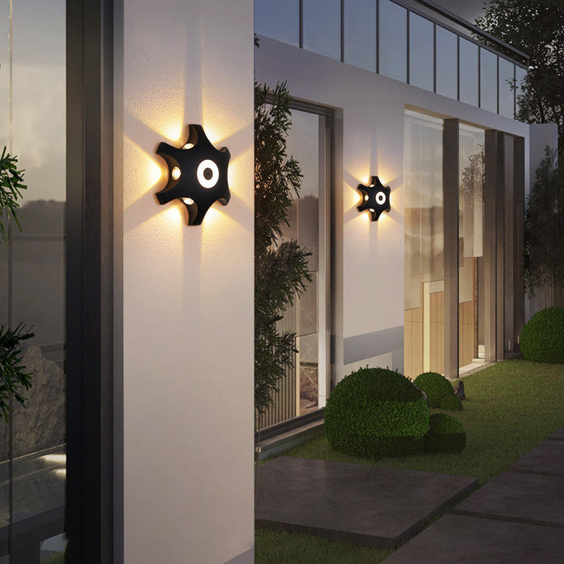 2023 Led Wandlamp Aluminium Outdoor IP65 Waterdicht Up Down Wandlamp Voor Thuis Trap Slaapkamer Nachtkastje Badkamer Gang verlichting