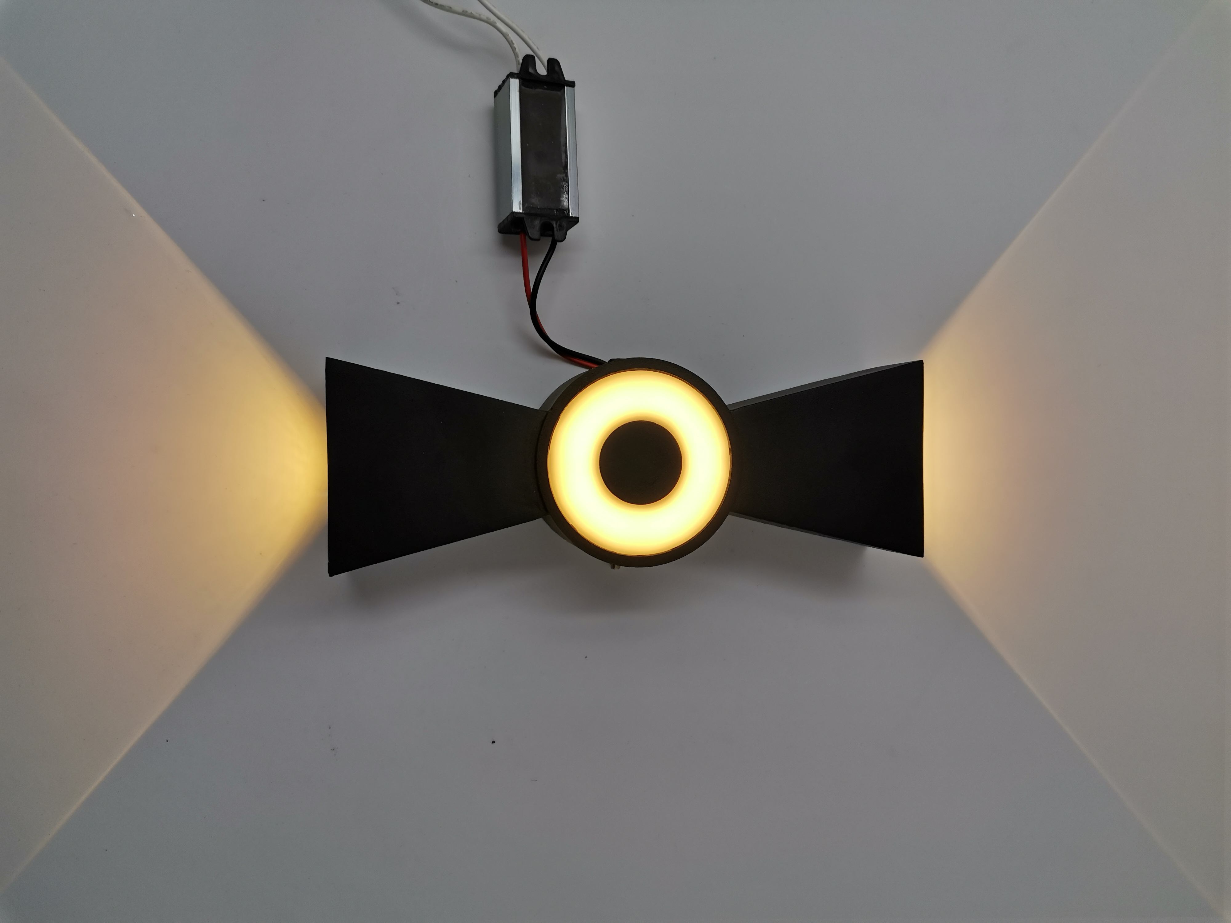 6W Outdoor Waterdichte chinese knoop vorm Wandlamp COB chip up en down blaker Aluminium ip65 Wandlamp vierkante veranda Tuin