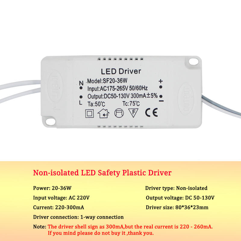 8-120w LED-voedingsadapter voor AC220V niet-geïsoleerde transformator LED-driver heeft een hoog vermogen en is van goede kwaliteit.