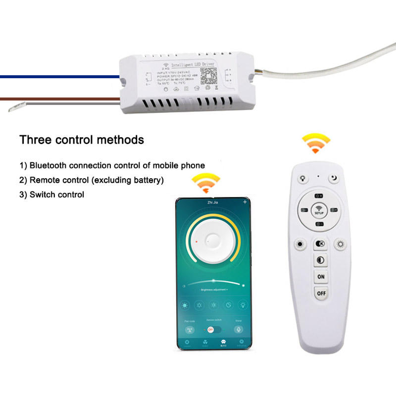 APP controle LED driver 2.4G afstandsbediening intelligente LED transformator (20-40W)X2 (40-60W)X2 voor dimbare kleur-verwisselbare kroonluchter