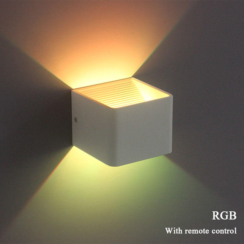 Cube CoB 6W LED Up En Down Wandkandelaar AC85-265V Slaapkamer Nachtkastje Kubus Wandlamp Indoor Aluminium Decoratie Verlichting Goederen